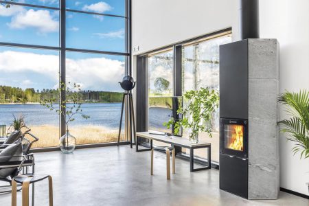 Calor Hexa heat-storing fireplace