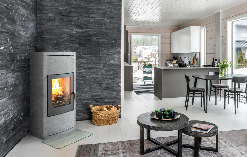 The Deko Due stove – creates atmosphere larger than its size.