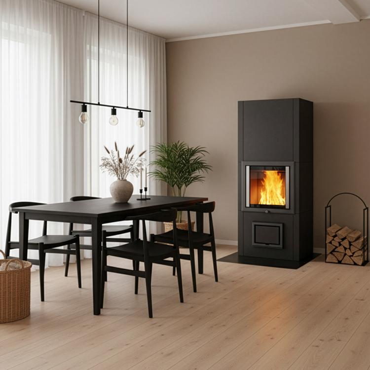 NunnaUunin Gratia Ceramic on verhoiltu tummalla keraamisella laatalla.