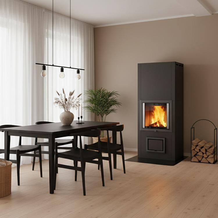 NunnaUunin Gratia Ceramic on verhoiltu tummalla keraamisella laatalla.